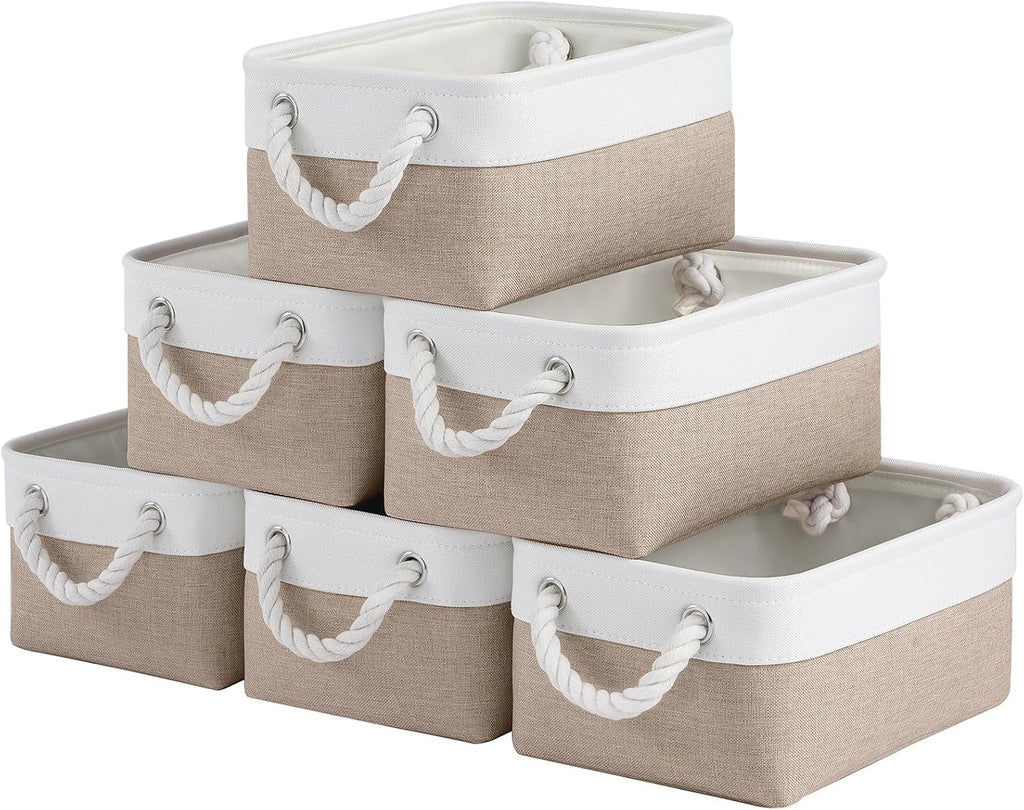 Beige Storage Bin — 2" — 11.8inx7.9inx5.2in-6P