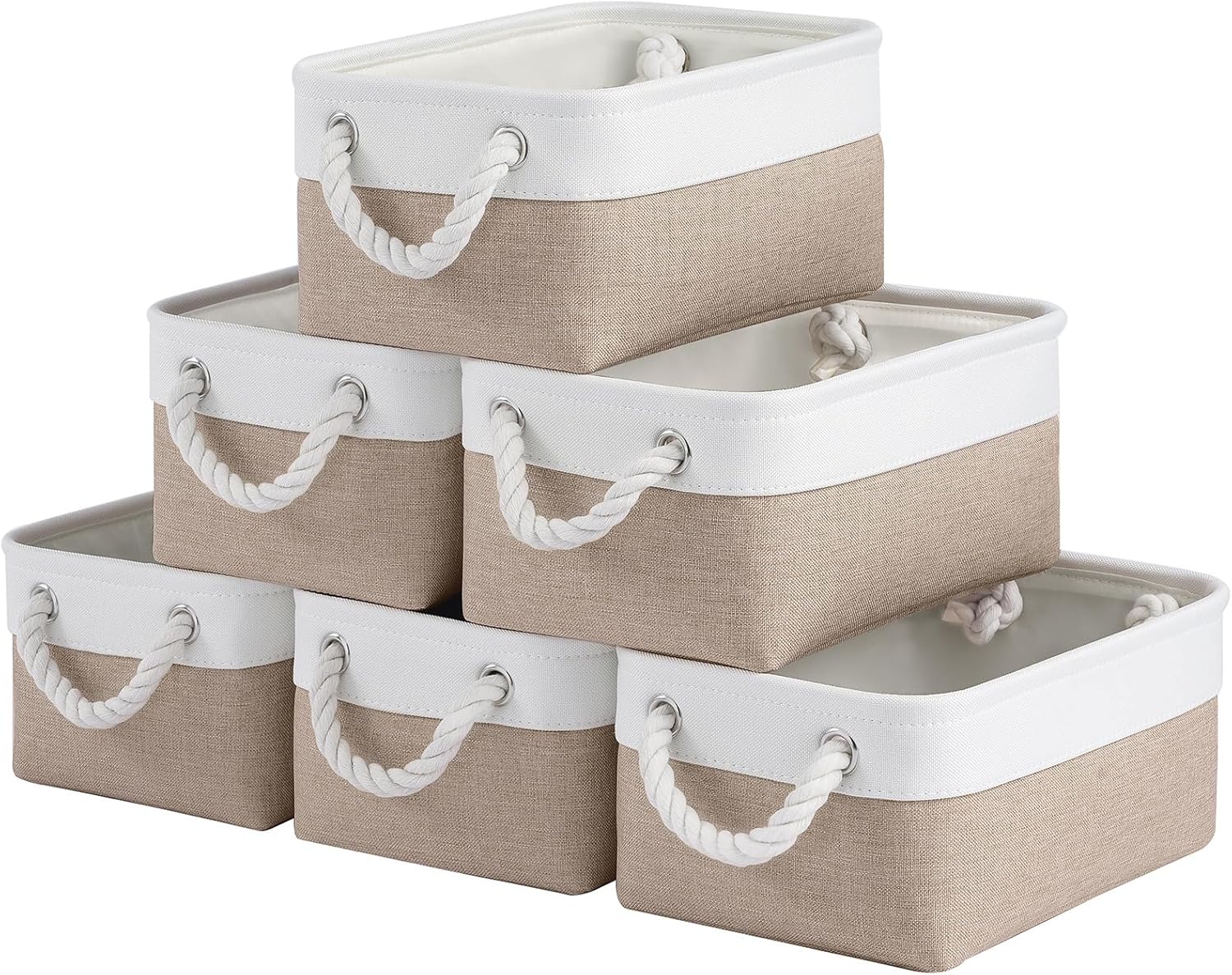 Beige Storage Bin — 2" — 11.8inx7.9inx5.2in-6P