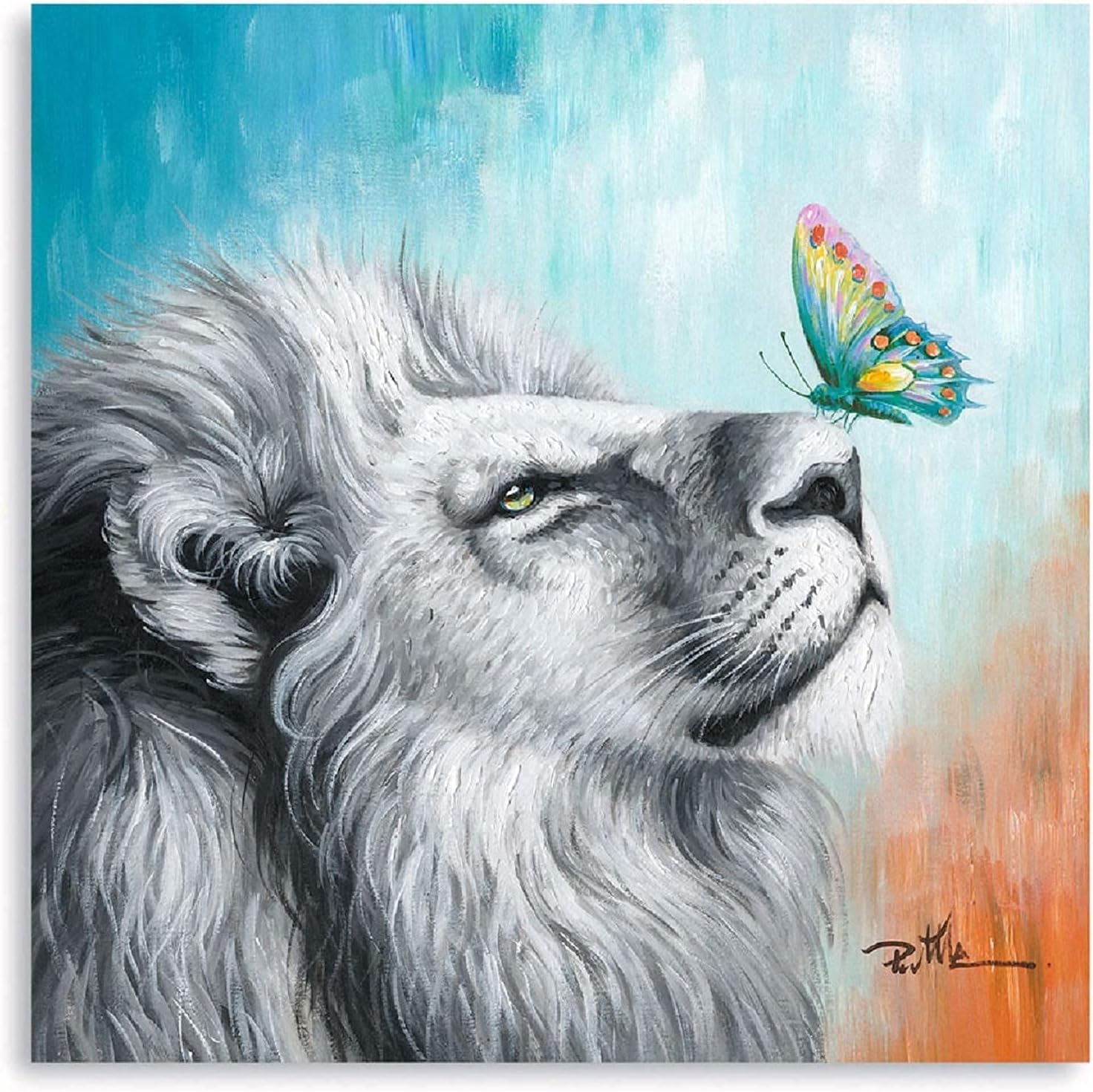 Wrapped Canvas Gold Wall Decor — 12" — 12"L x 12"W