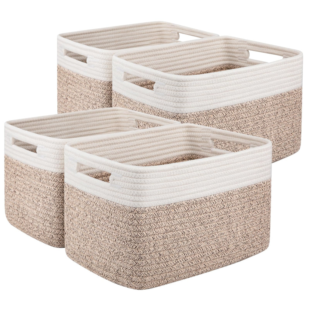 Boho Black Woven Basket — 13"