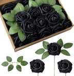 Black Artificial Flowers — Black