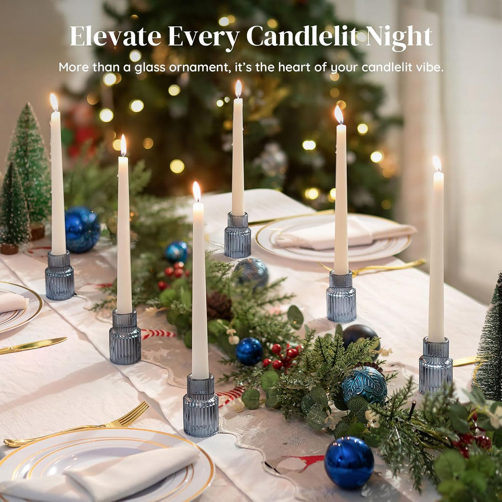 Modern Blue Candle - View 3
