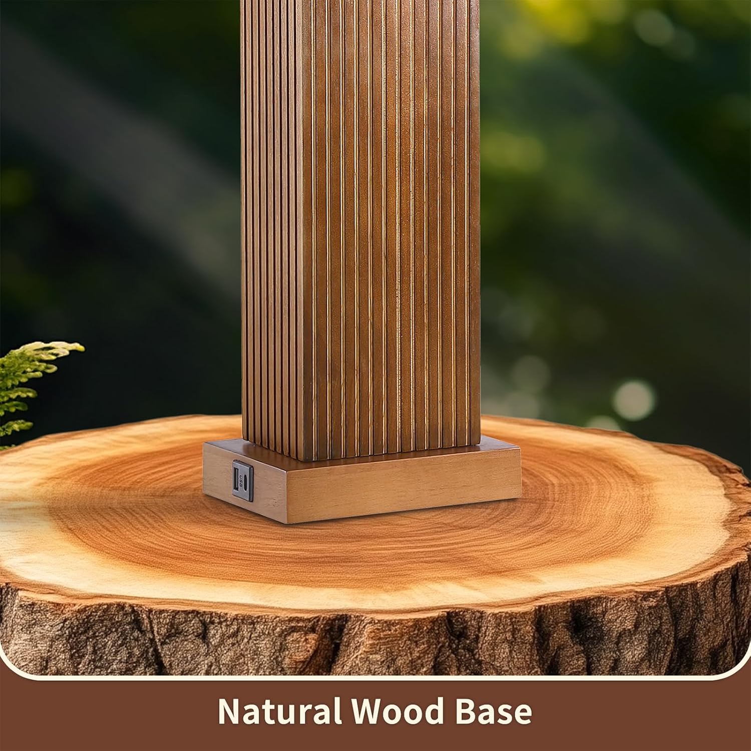 USB Charging Farmhouse Beige Table Lamp — 27.5" - View 2