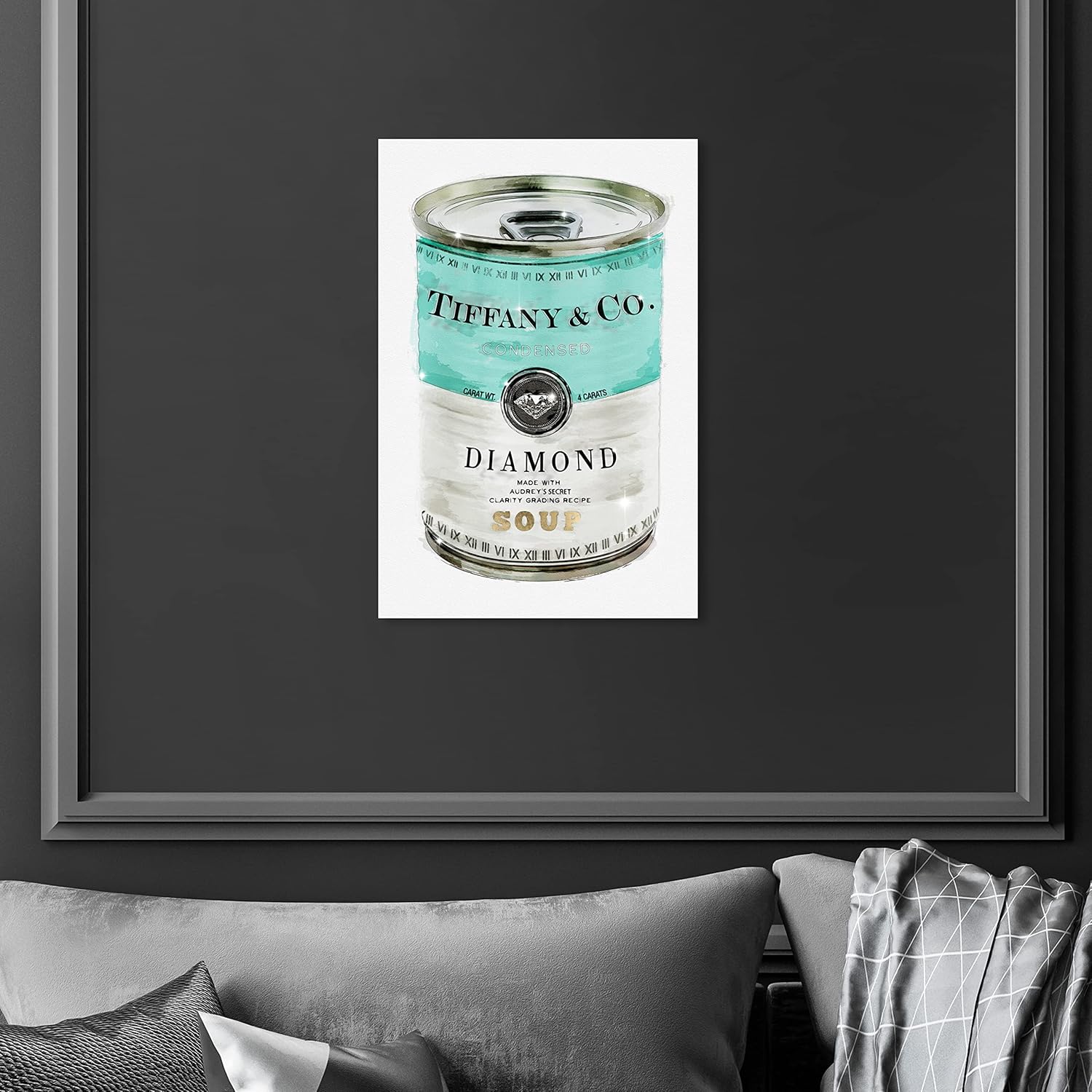 Wrapped Canvas Luxe Fabric Wall Art — 15" - View 4