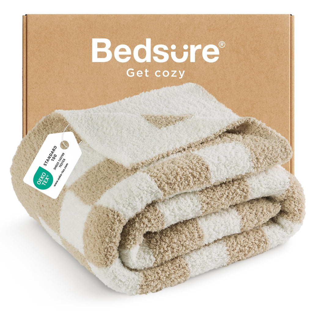Knit Beige Throw Pillow — 50"