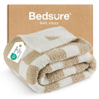 Knit Beige Throw Pillow — 50"