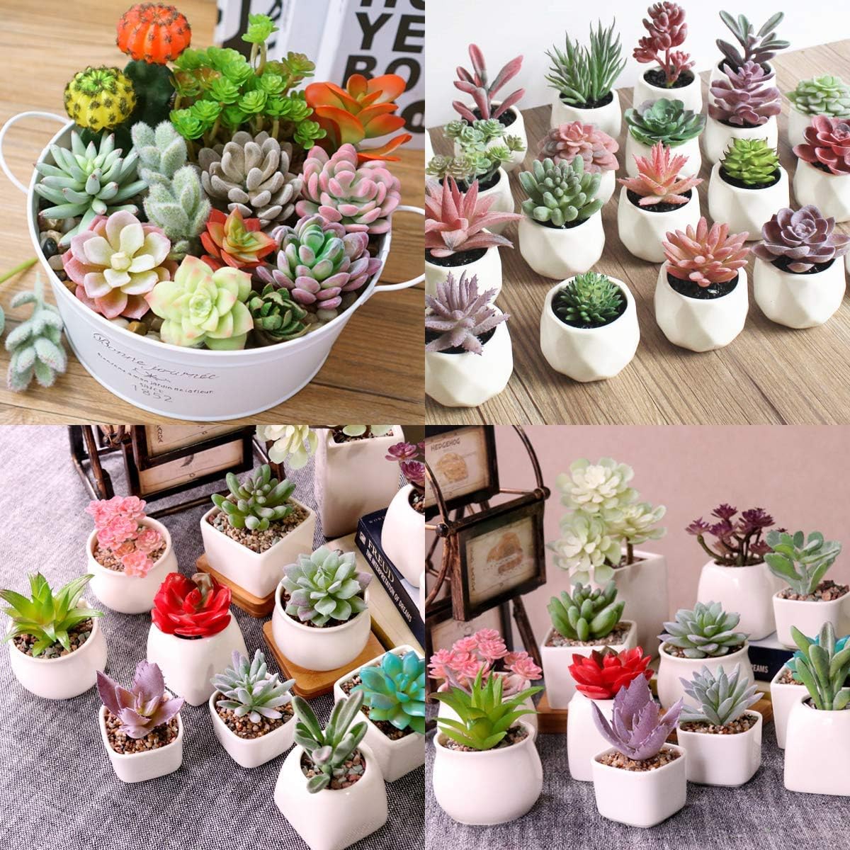 Green Faux Succulent — 5" - View 6