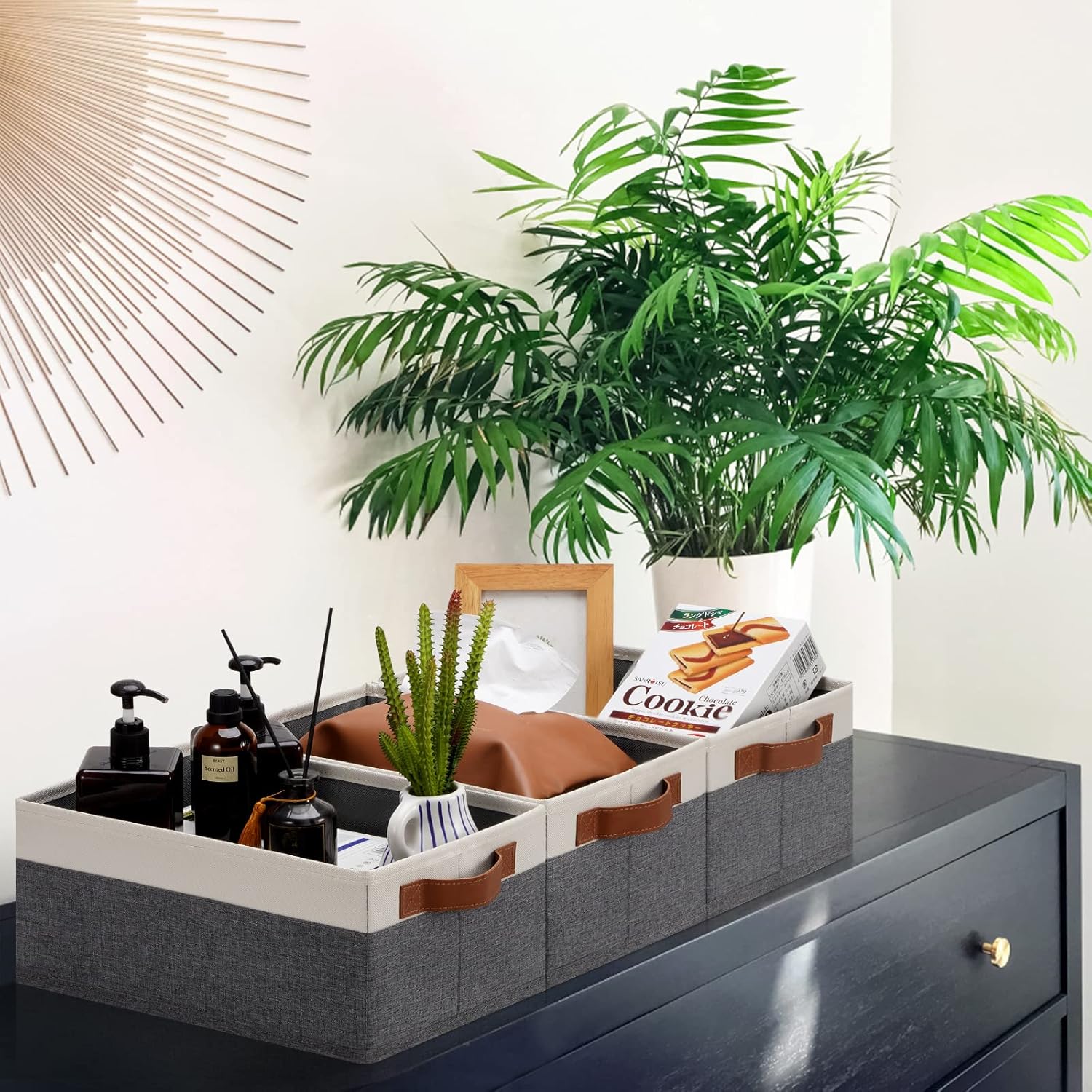 Beige Storage Bin — 11.8" - View 2