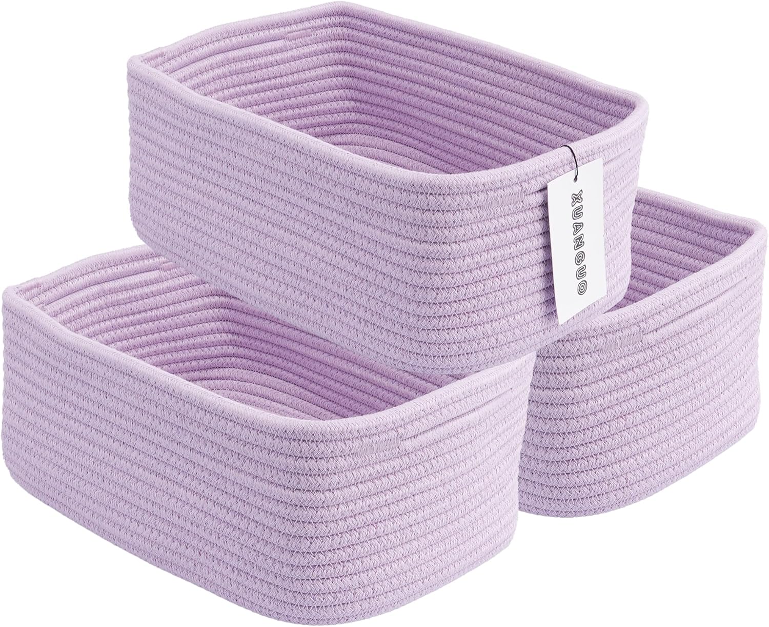 Boho Beige Storage Basket — purple