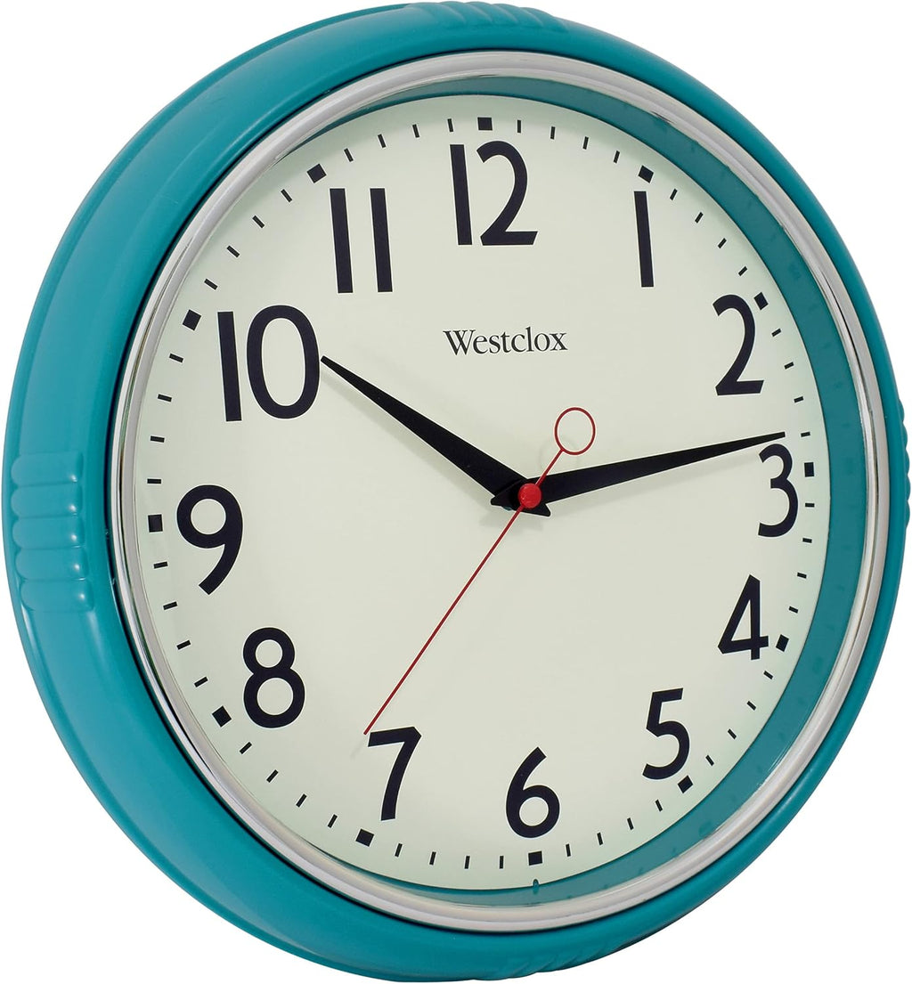 Vintage Mid-Century Black Wall Clock — 12" - View 4