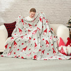 Beige Throw Pillow — 50" — Gnome Love Heart