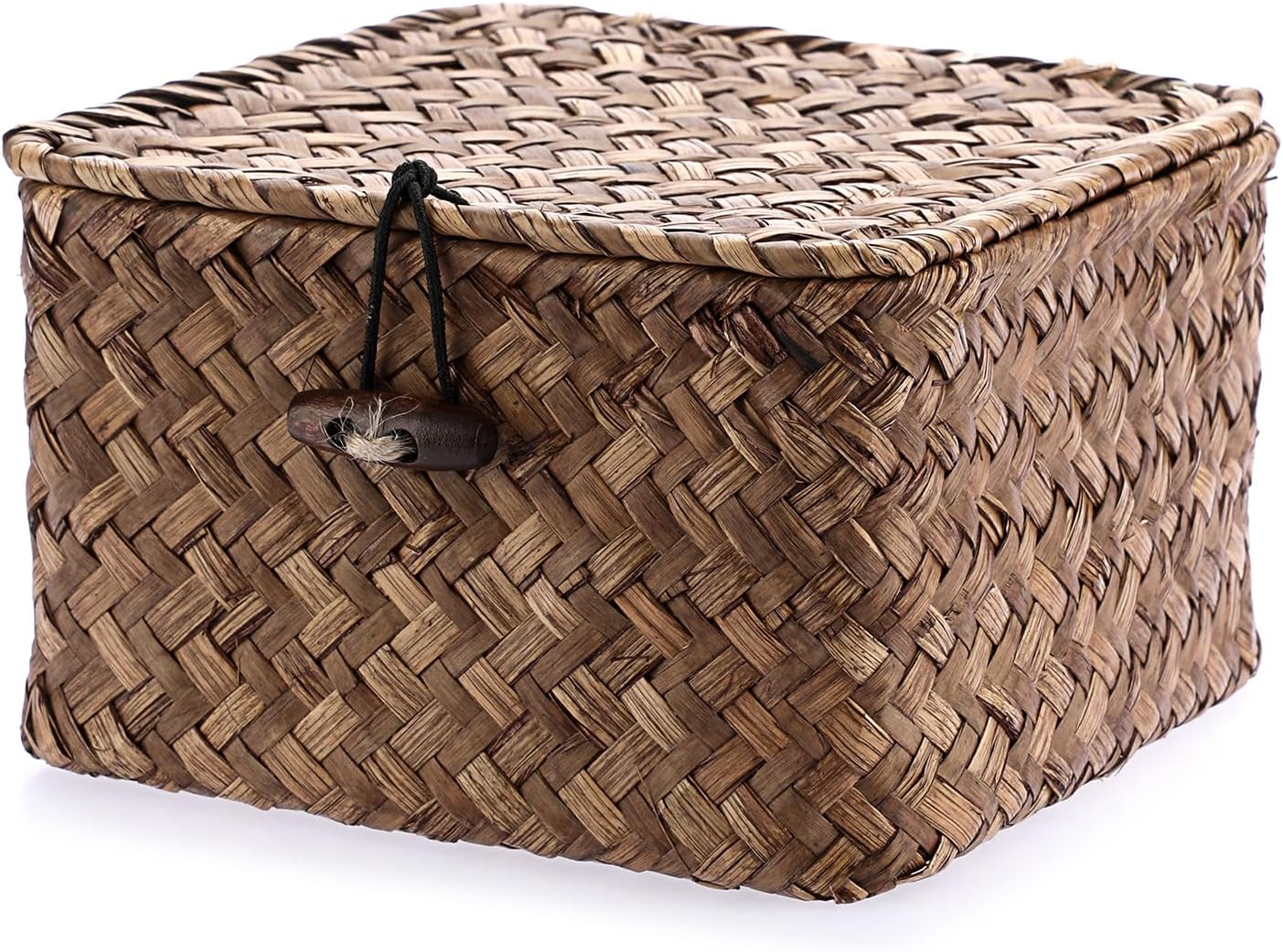 Handwoven Boho Brown Storage Basket - View 9