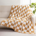 Knit Black Throw Pillow — 80" — Burnt Orange