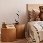 Dimmable Modern Black Bedside Lamp — 8" - View 5