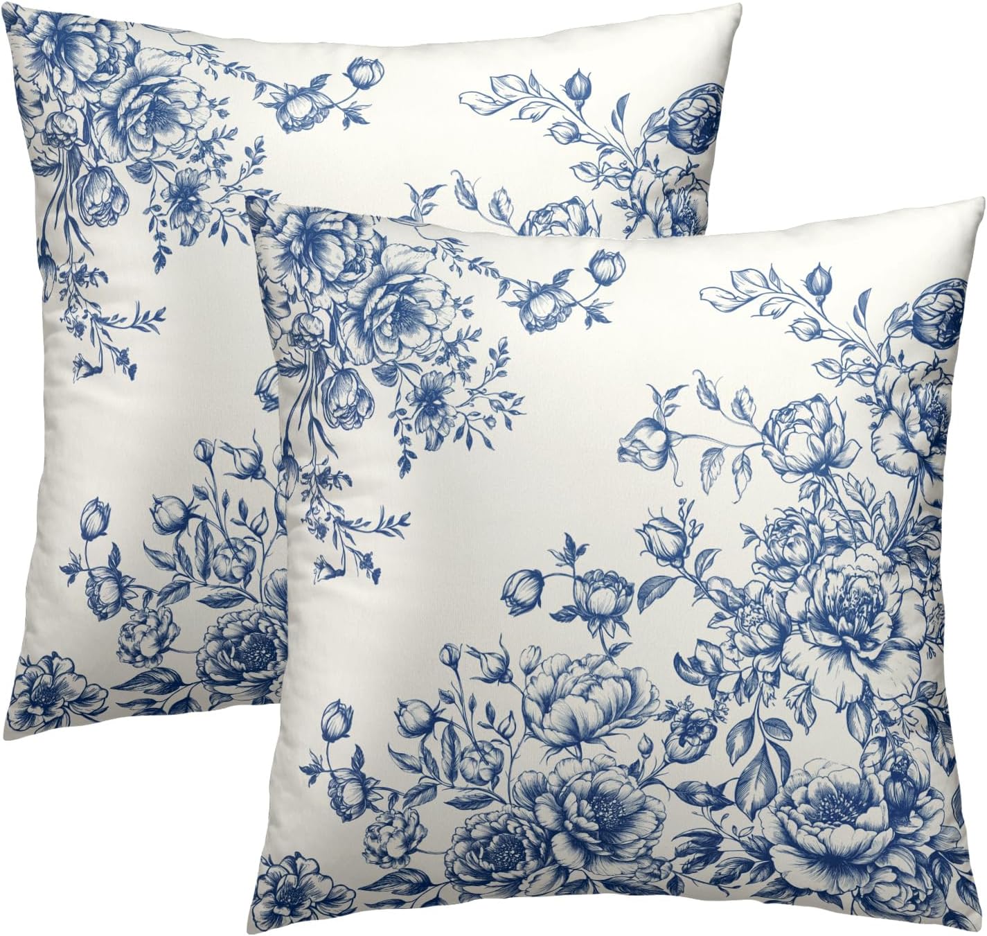 Boho Beige Throw Pillow Cover — 18" — 18" x 18" (Pack of 2)