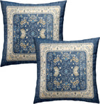Boho Blue Throw Pillow Cover — 18" - View 2