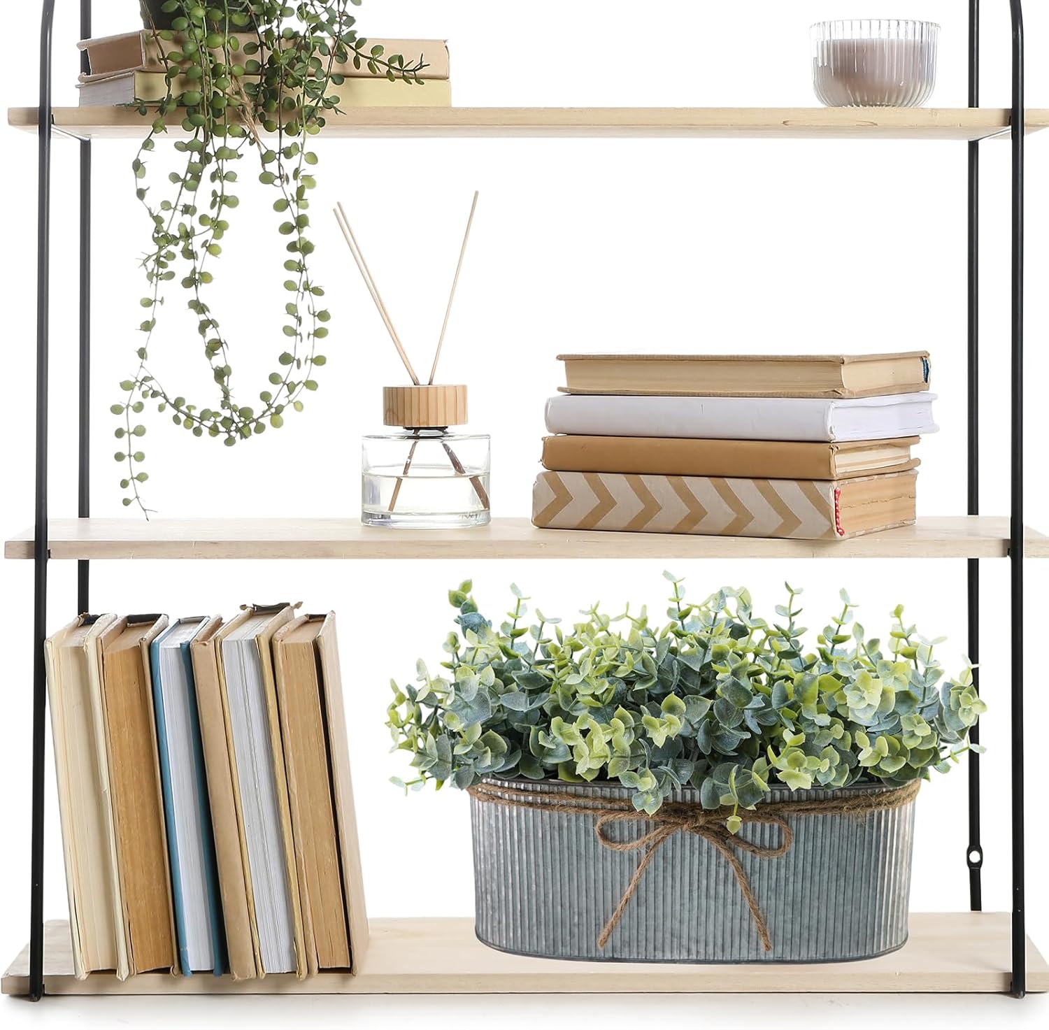 Oval Farmhouse Metal Artificial Plant - View 9