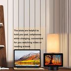 USB Charging Modern Beige Bedside Lamp — Set of 2 - View 8