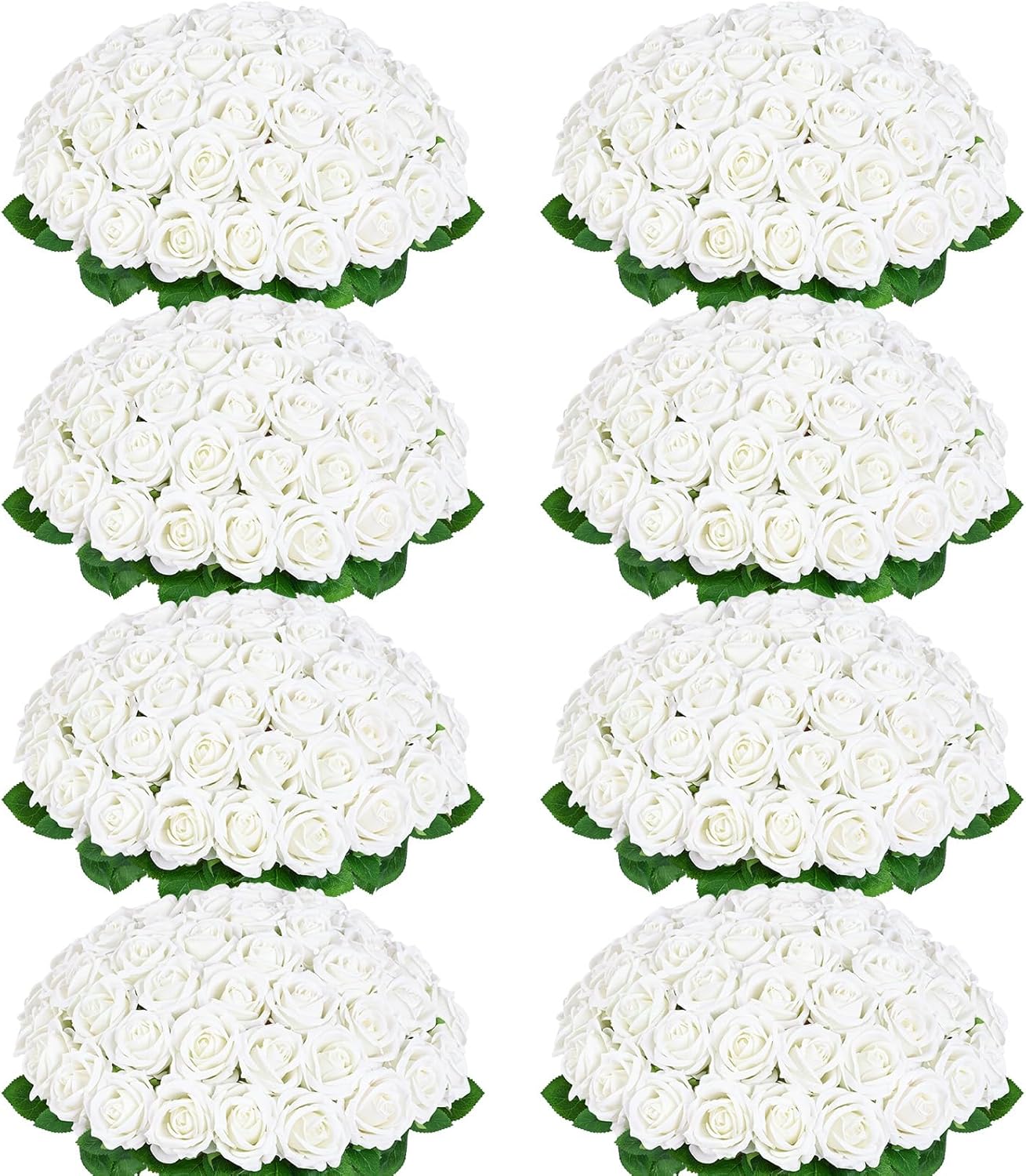 Velvet Luxe Black Artificial Flowers — White