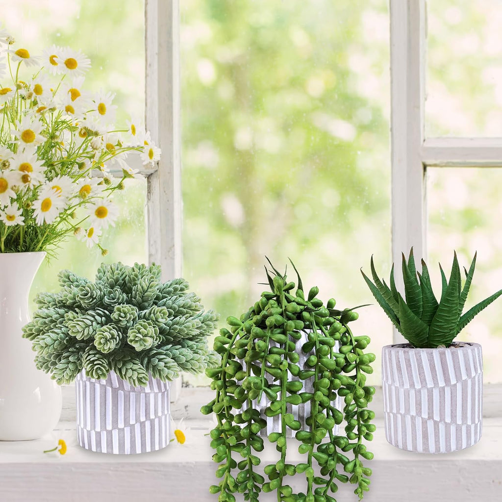 Modern Stone Faux Succulent - View 5