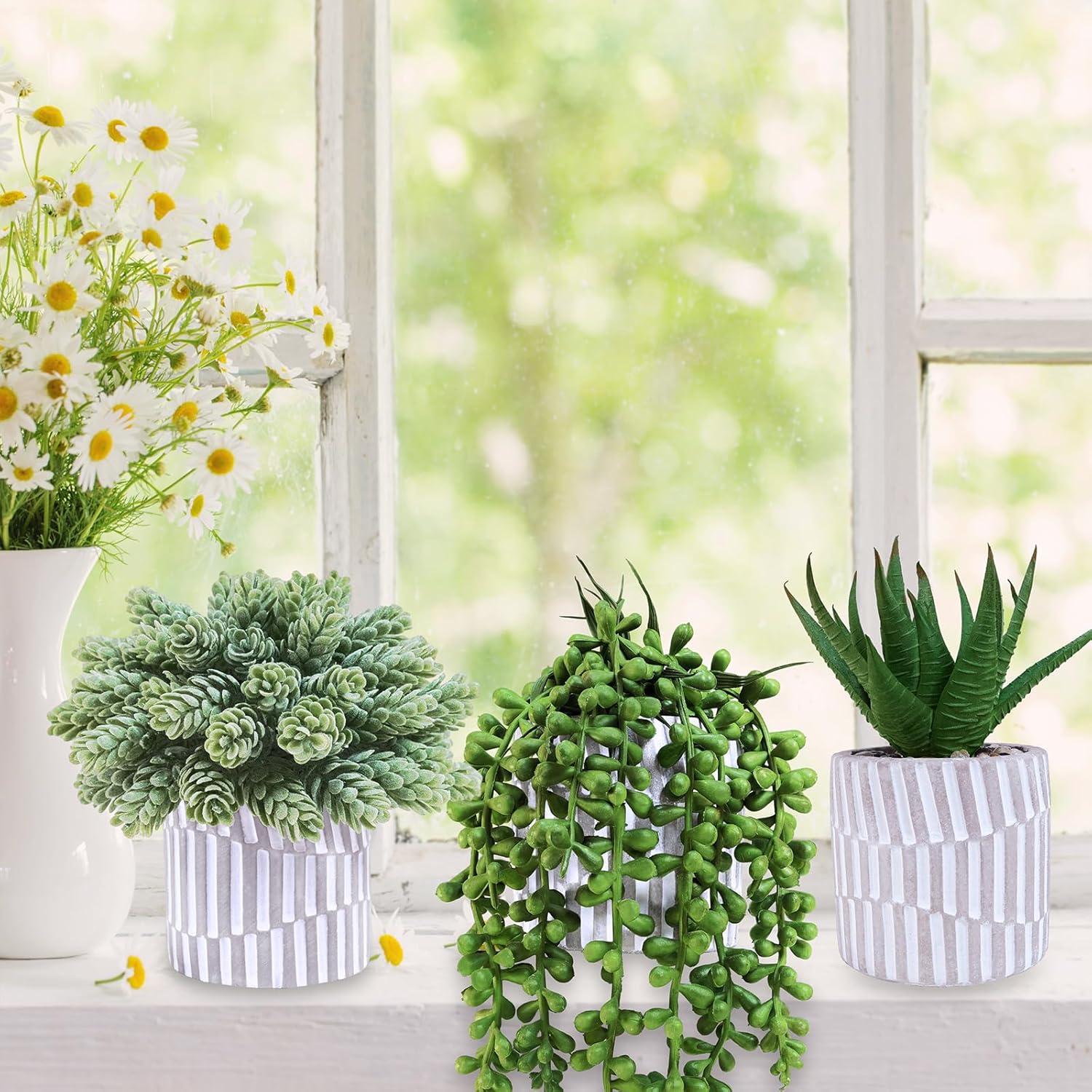 Modern Stone Faux Succulent - View 5