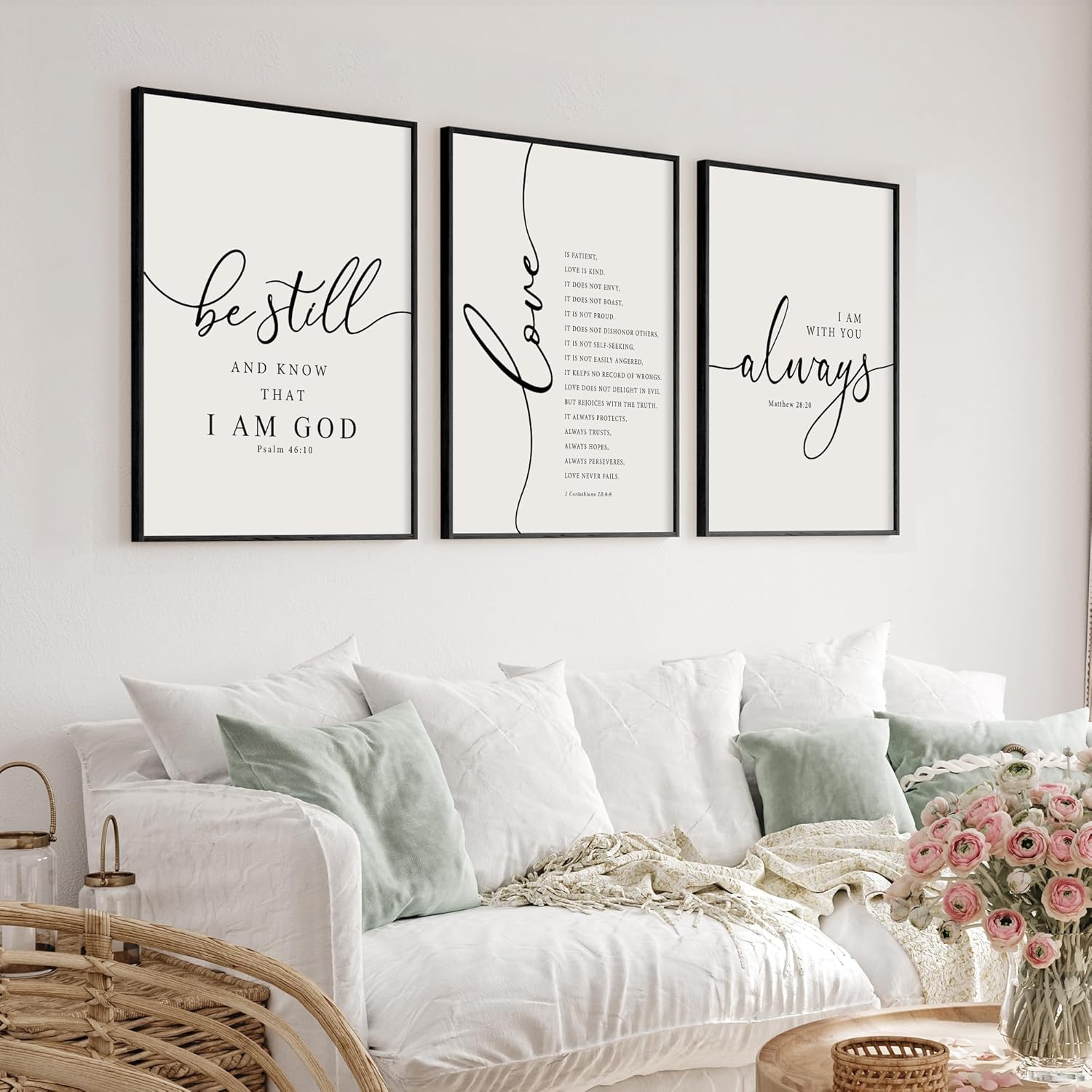 Framed Black Wall Decor — 11" — 16"x24"