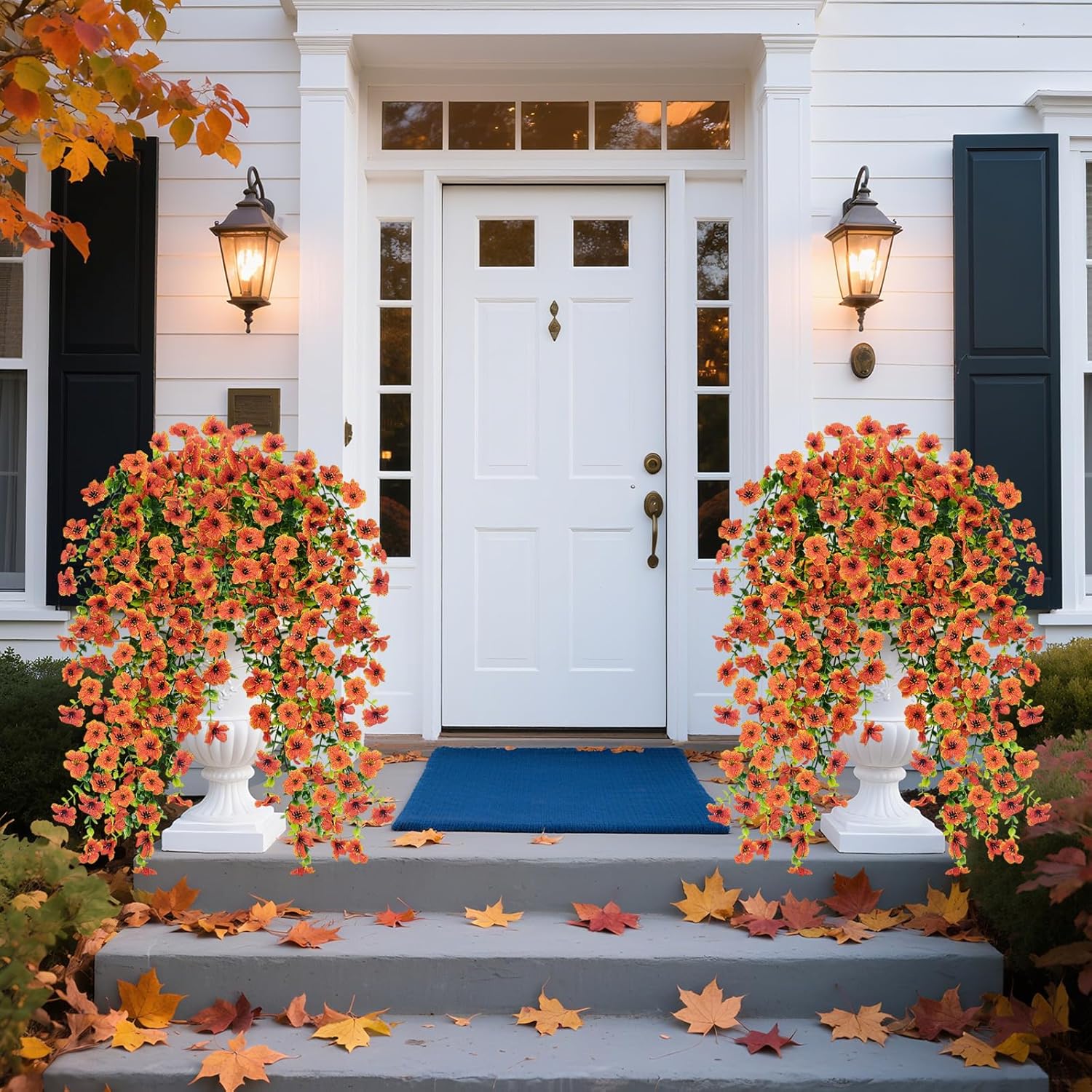 Orange Artificial Plant — 8 Pcs