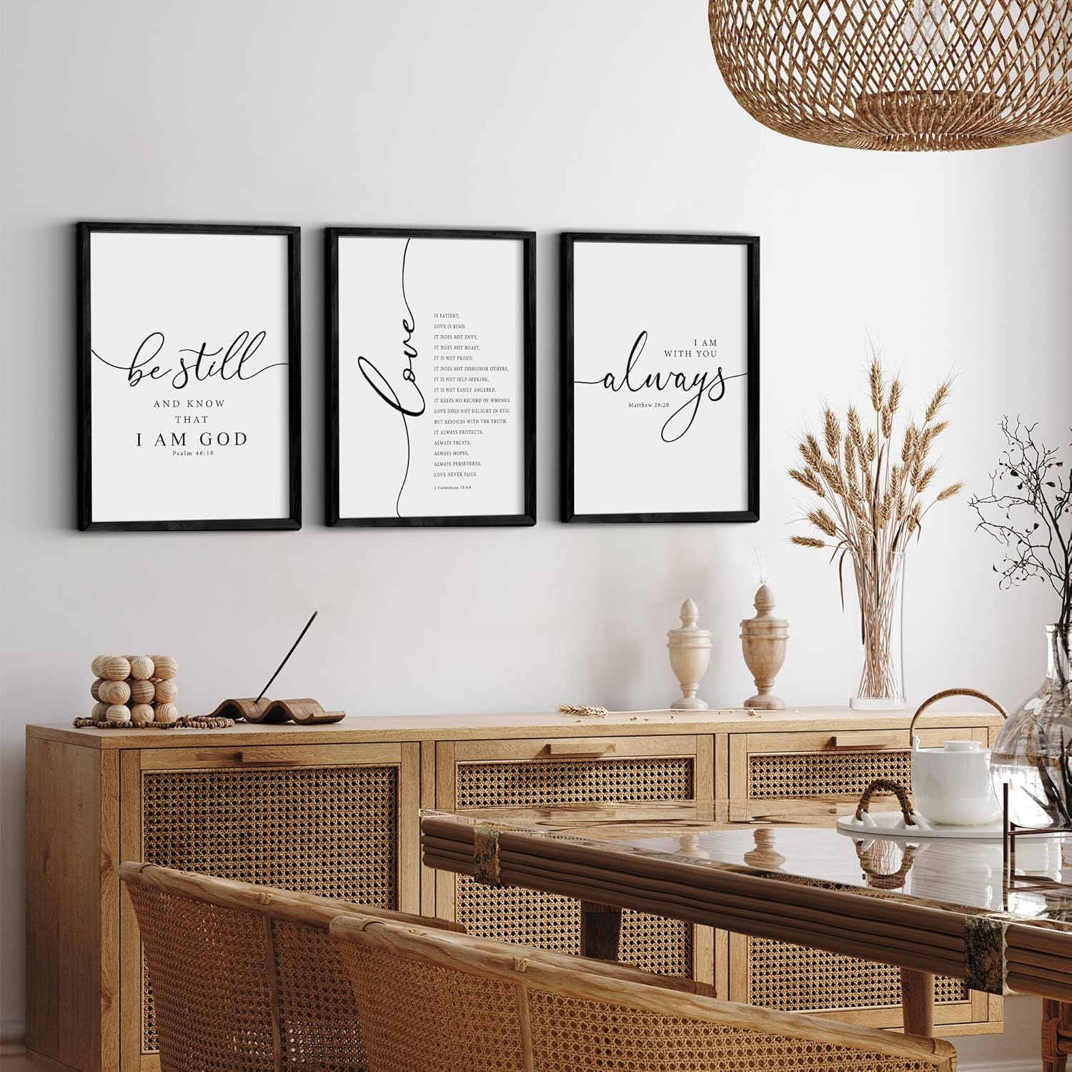 Framed Black Wall Decor — 11" - View 7