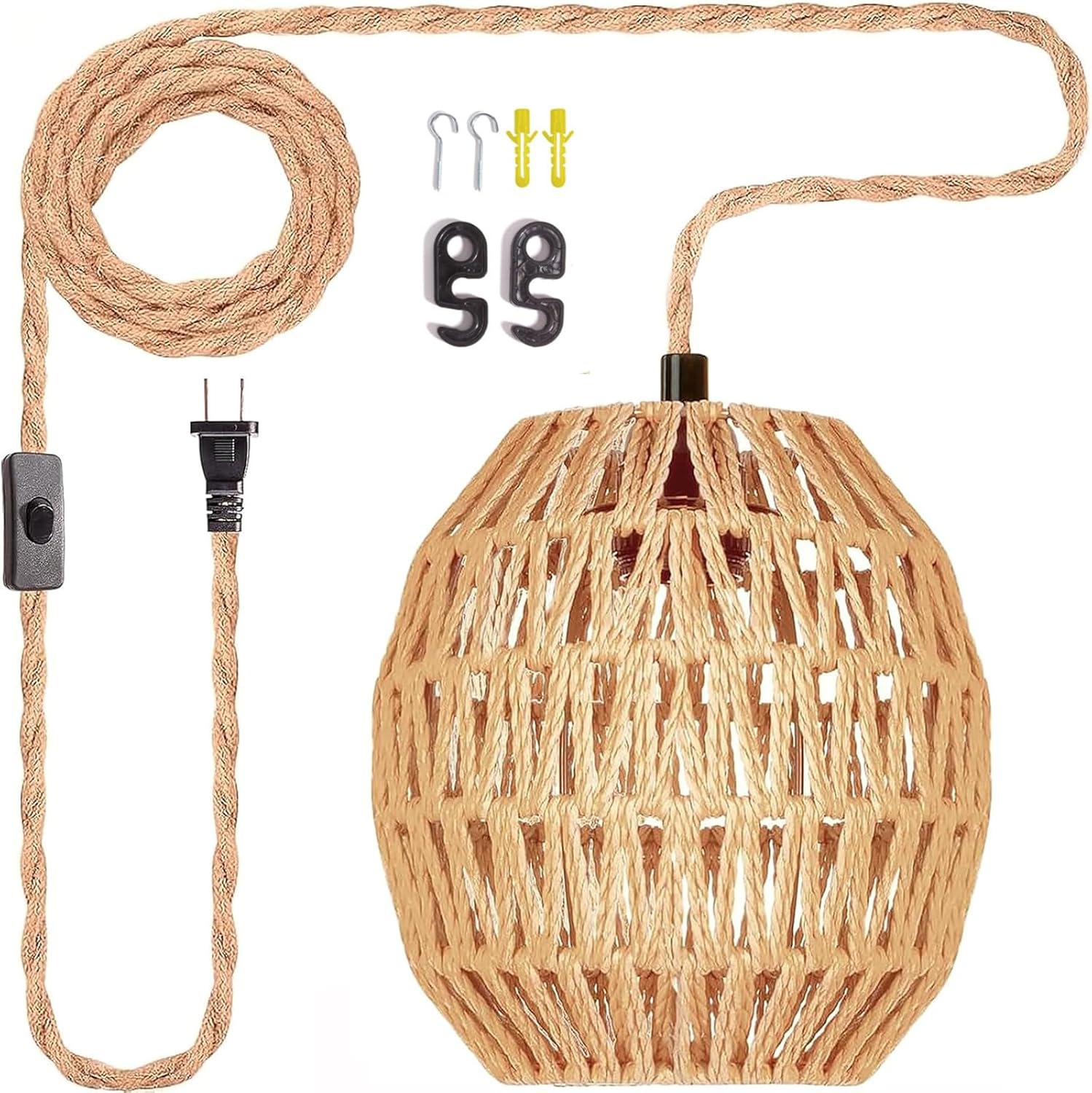 Adjustable Farmhouse Metal Pendant Light — 18" — 7.3 Inch - Egg Shade