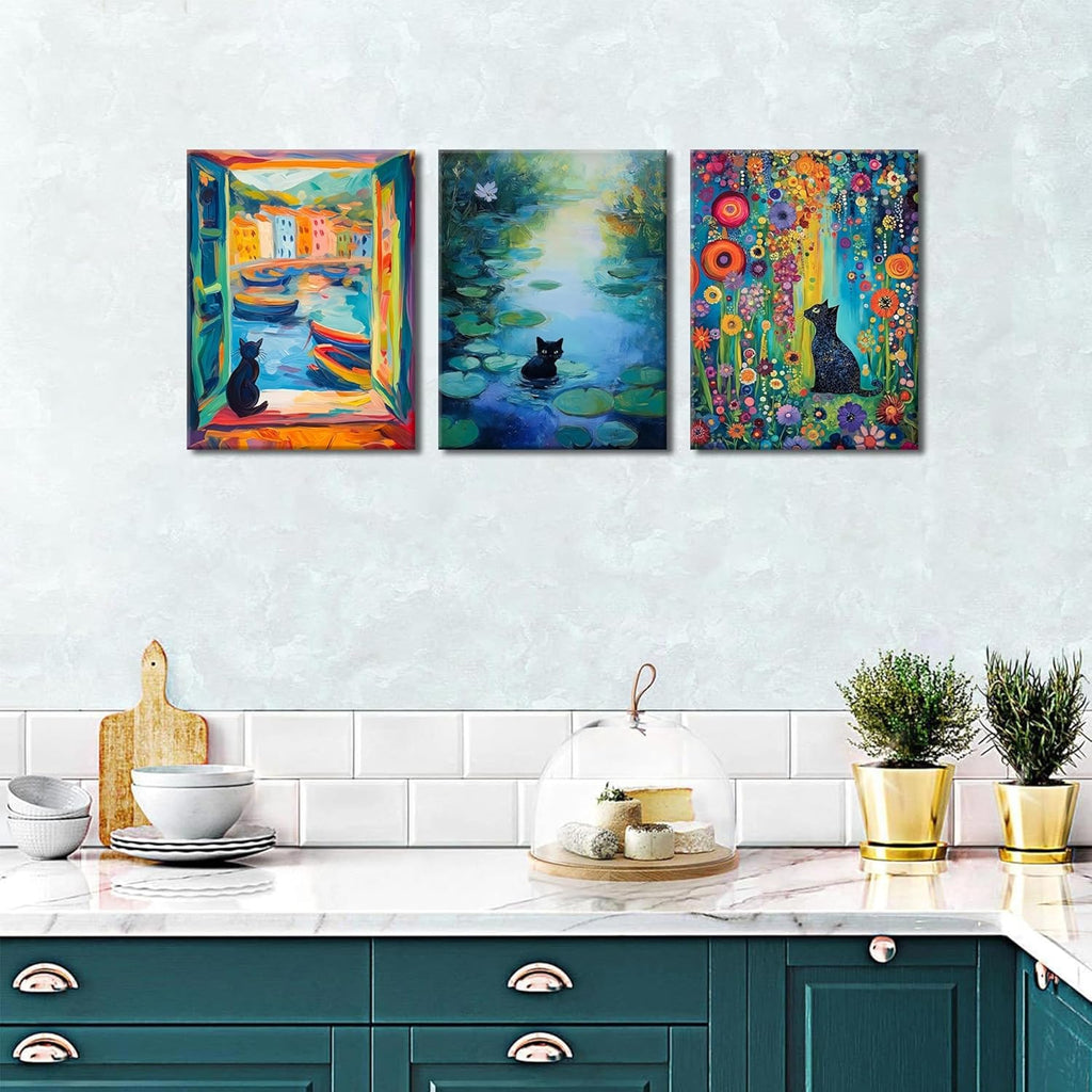 Framed Black Canvas Wall Art — 12x16 - View 2