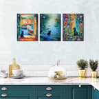 Framed Black Canvas Wall Art — 12x16 - View 2