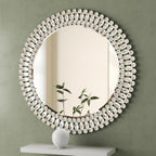 Beveled Luxe Silver Wall Mirror — 32" — Jewel-4
