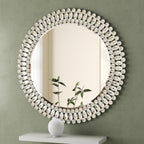 Beveled Luxe Silver Wall Mirror — 32"