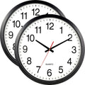 Battery Operated Black Wall Clock — 13" — Black