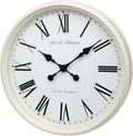 Black Wall Clock — White