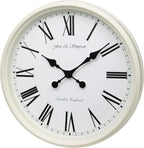 Black Wall Clock — White