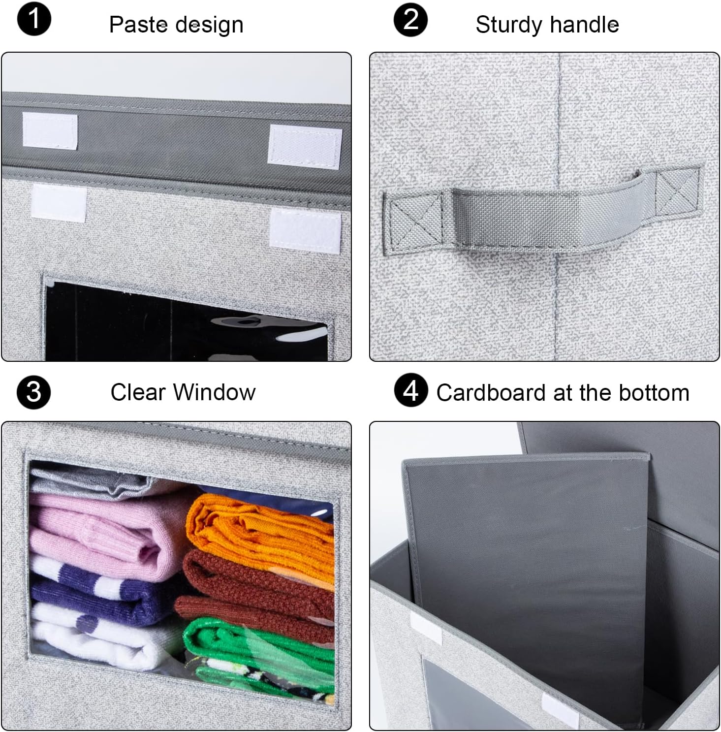 Beige Storage Bin — 12" - View 5