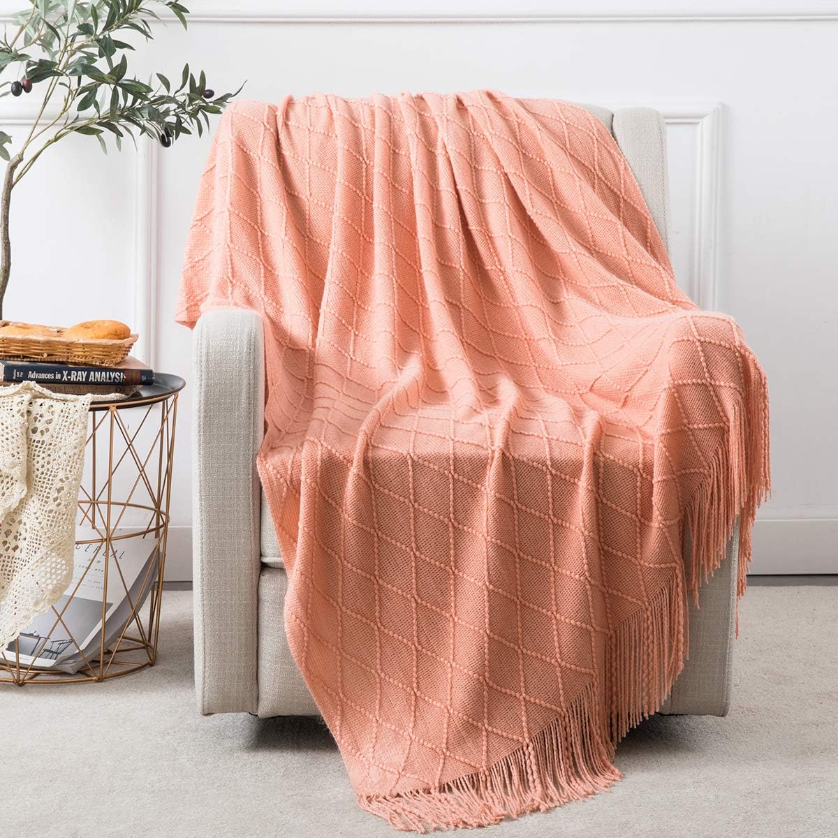 Boho Beige Throw Pillow — 50" — 50" x 60"