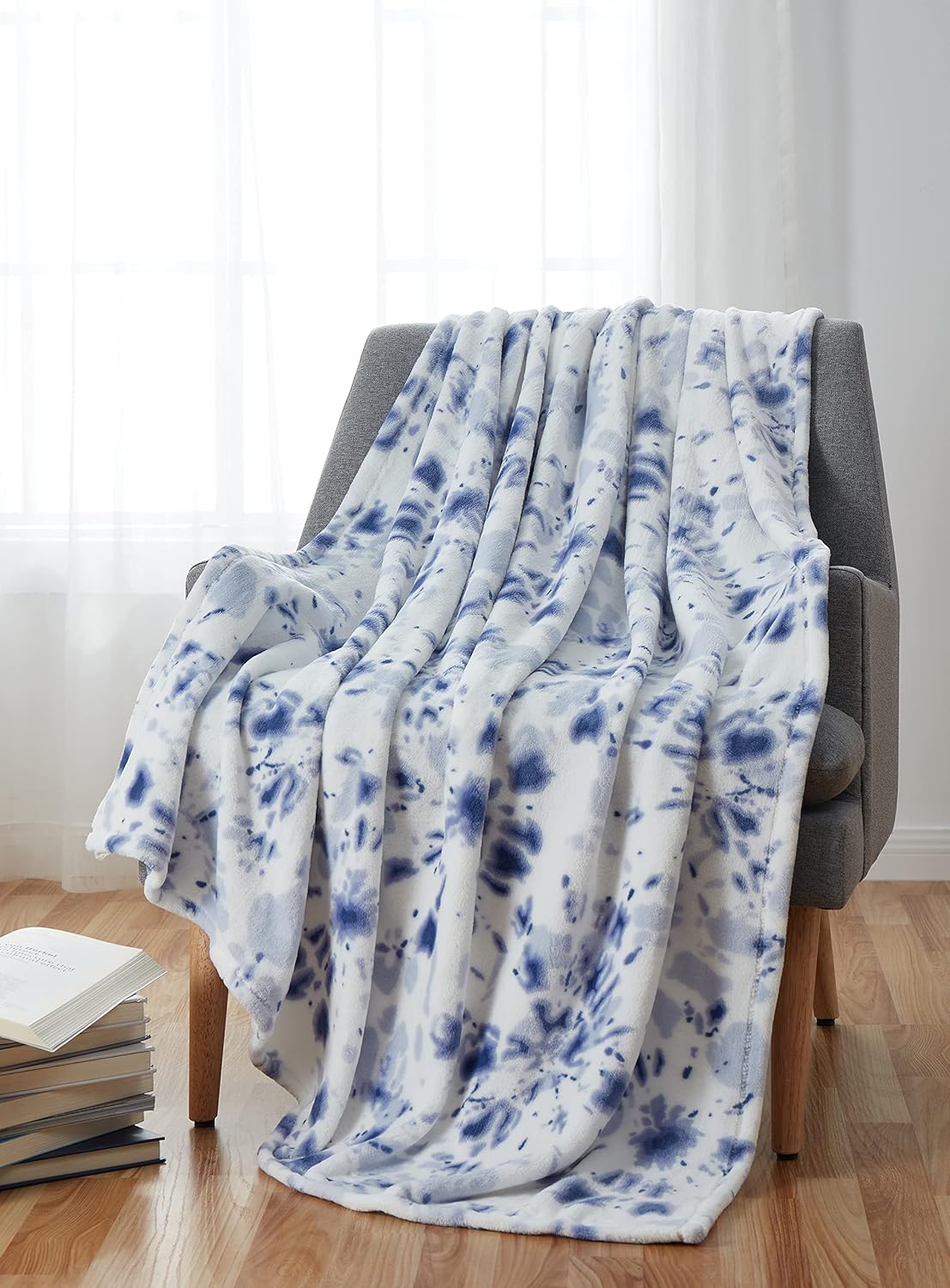 Luxe Blue Throw Pillow — 70" — Tie Dye
