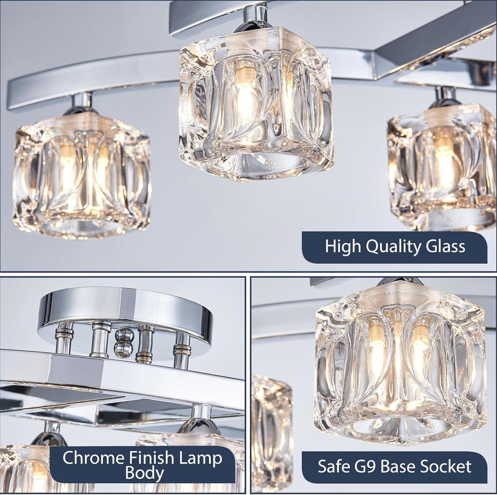 Luxe Metal Chandelier — 6-Light - View 4