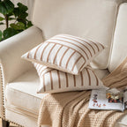 Boho Beige Throw Pillow Cover — 20" - View 3