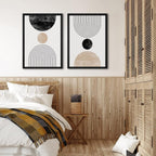 Framed Boho Blue Wall Art Print — 24" - View 6