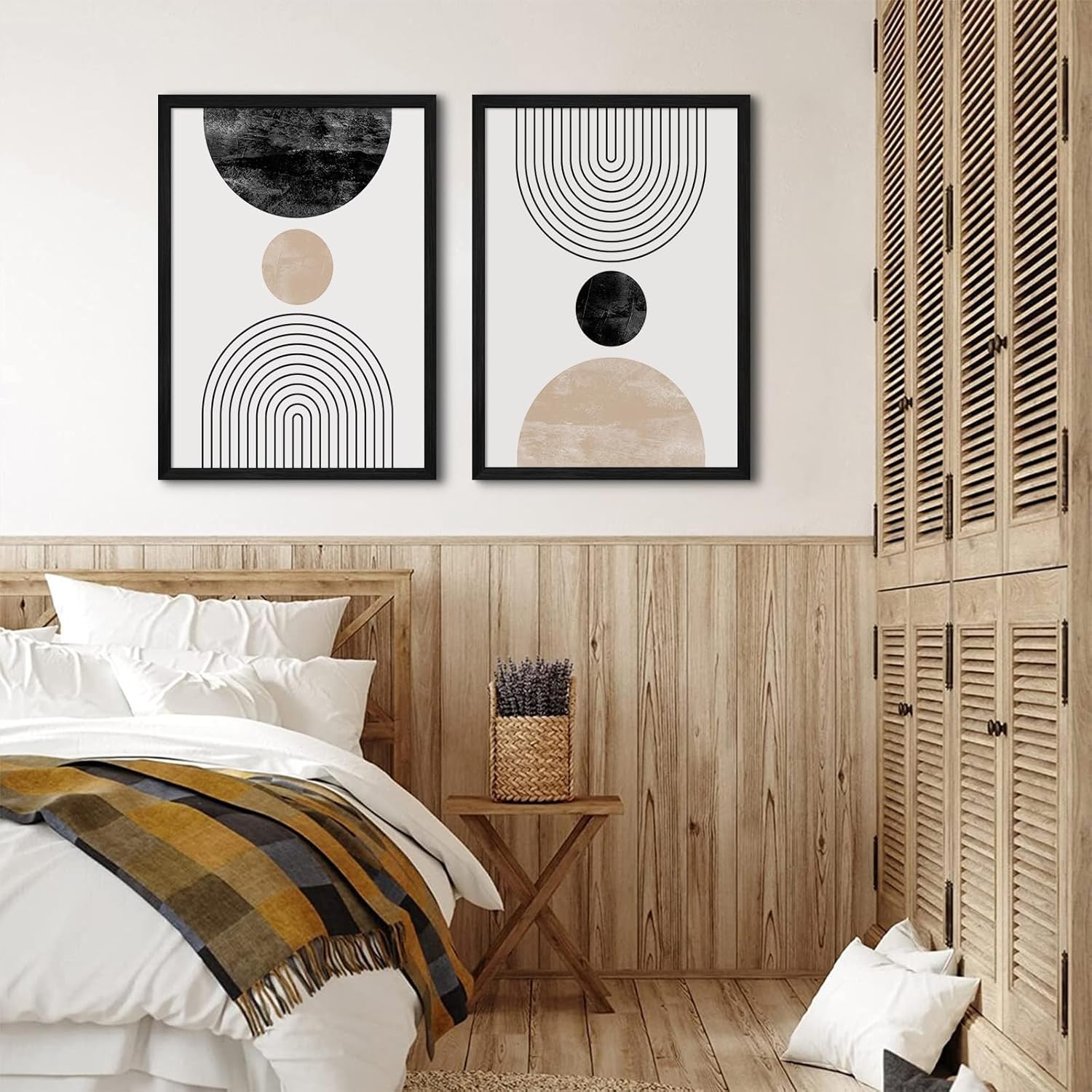 Framed Boho Blue Wall Art Print — 24" - View 6