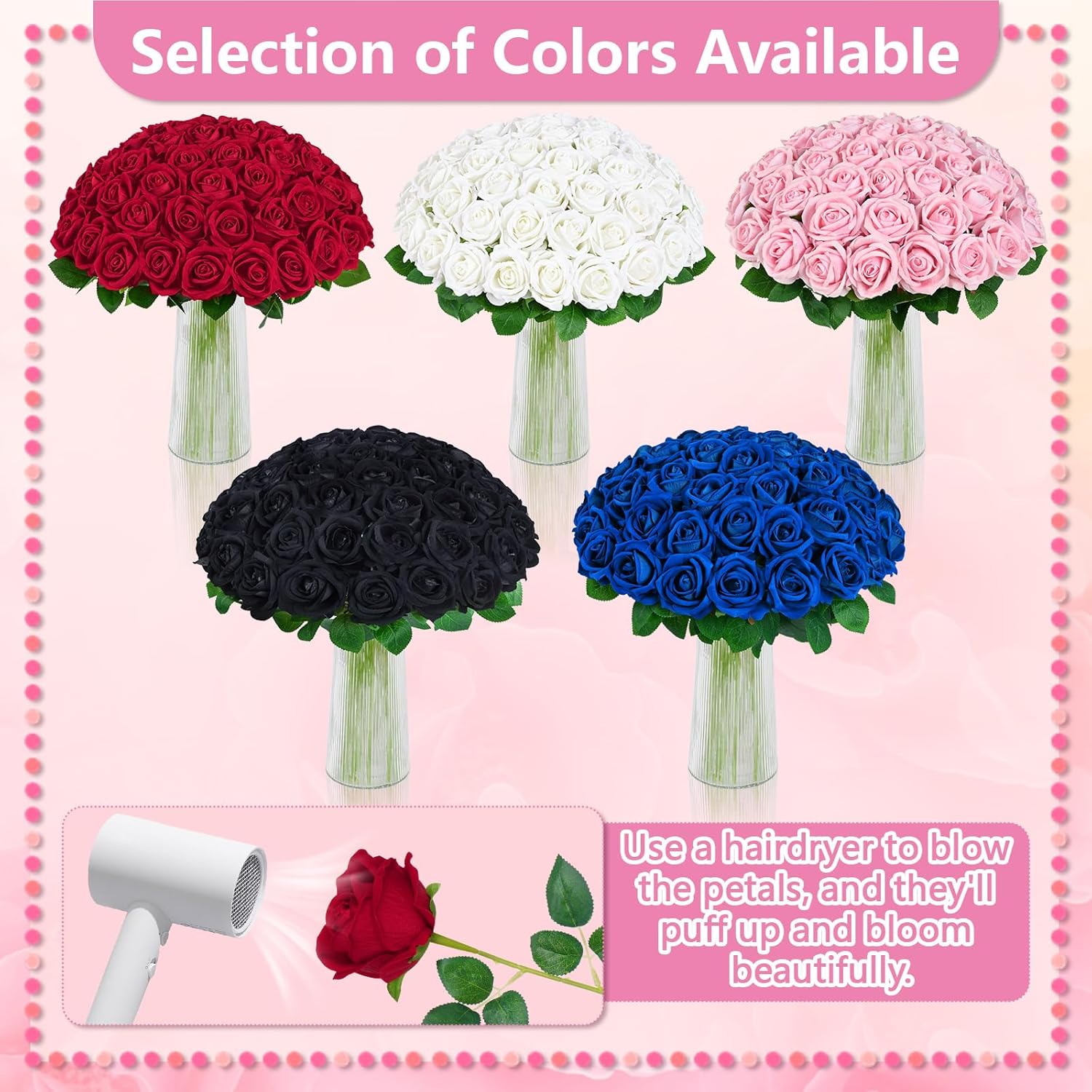Velvet Luxe Black Artificial Flowers - View 8