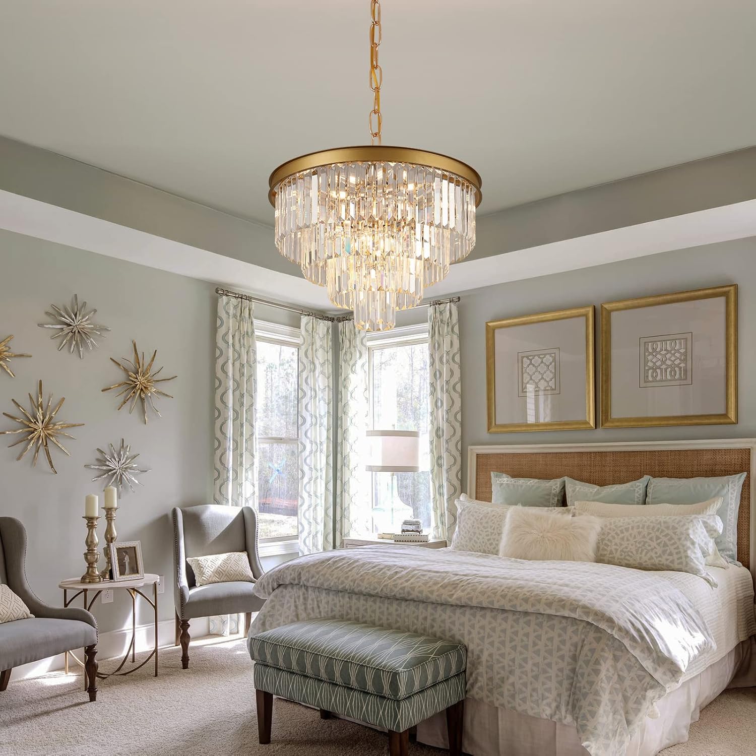 Round Luxe Black Chandelier — 12-Light - View 6