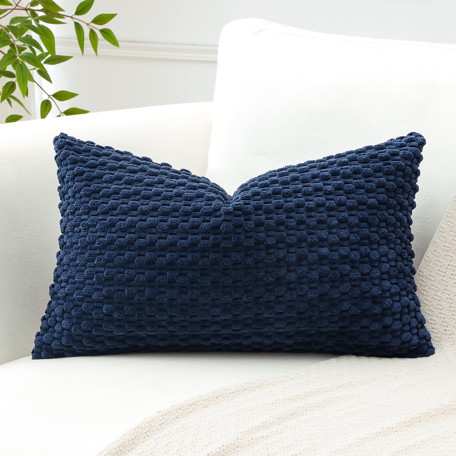 Lumbar Boho Beige Throw Pillow Cover — 24"
