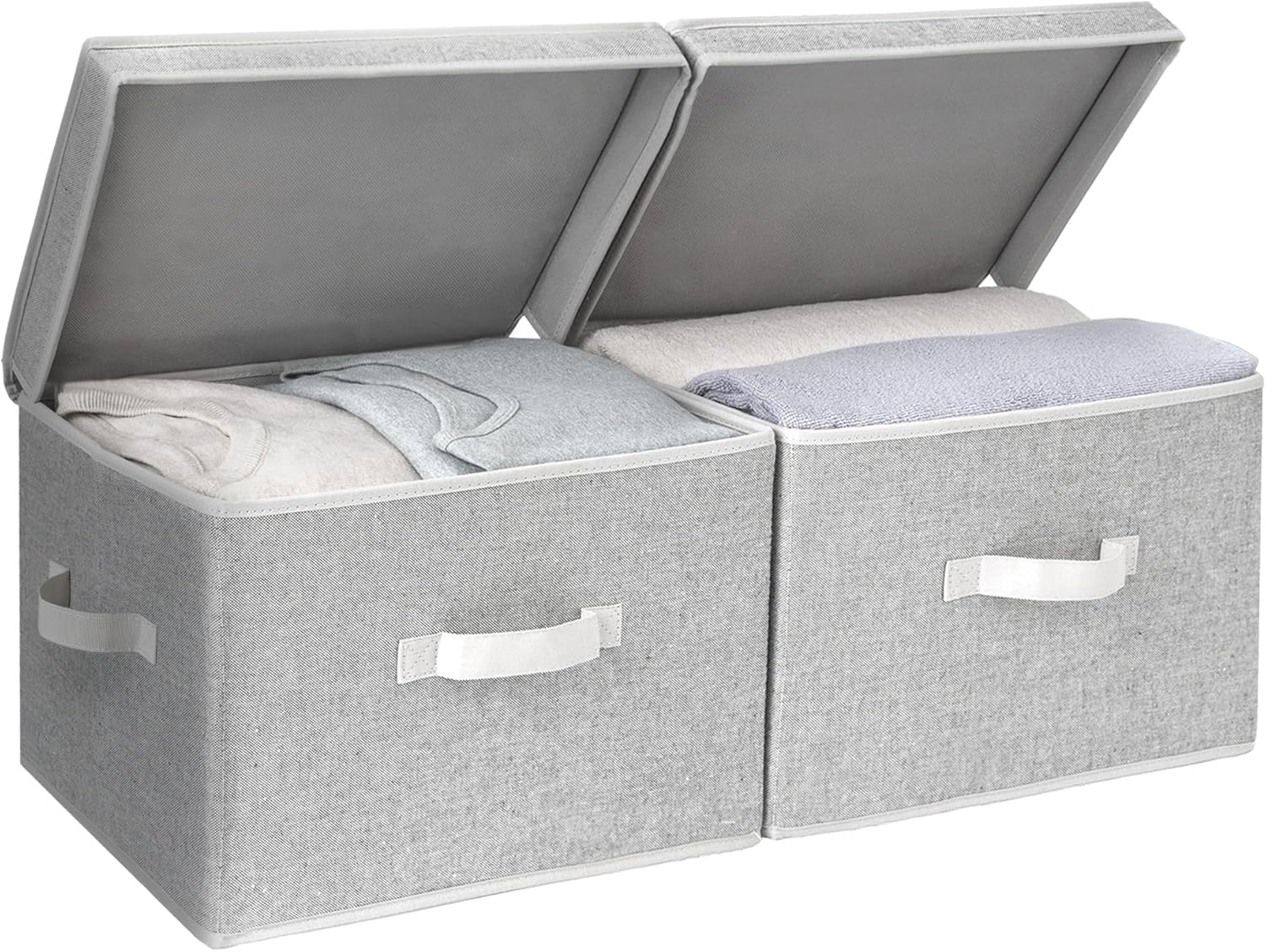 Beige Storage Bin — Gray