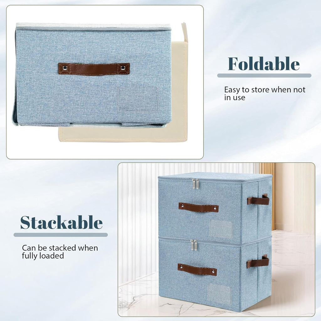 Linen Beige Storage Bin — Set of 1 - View 5