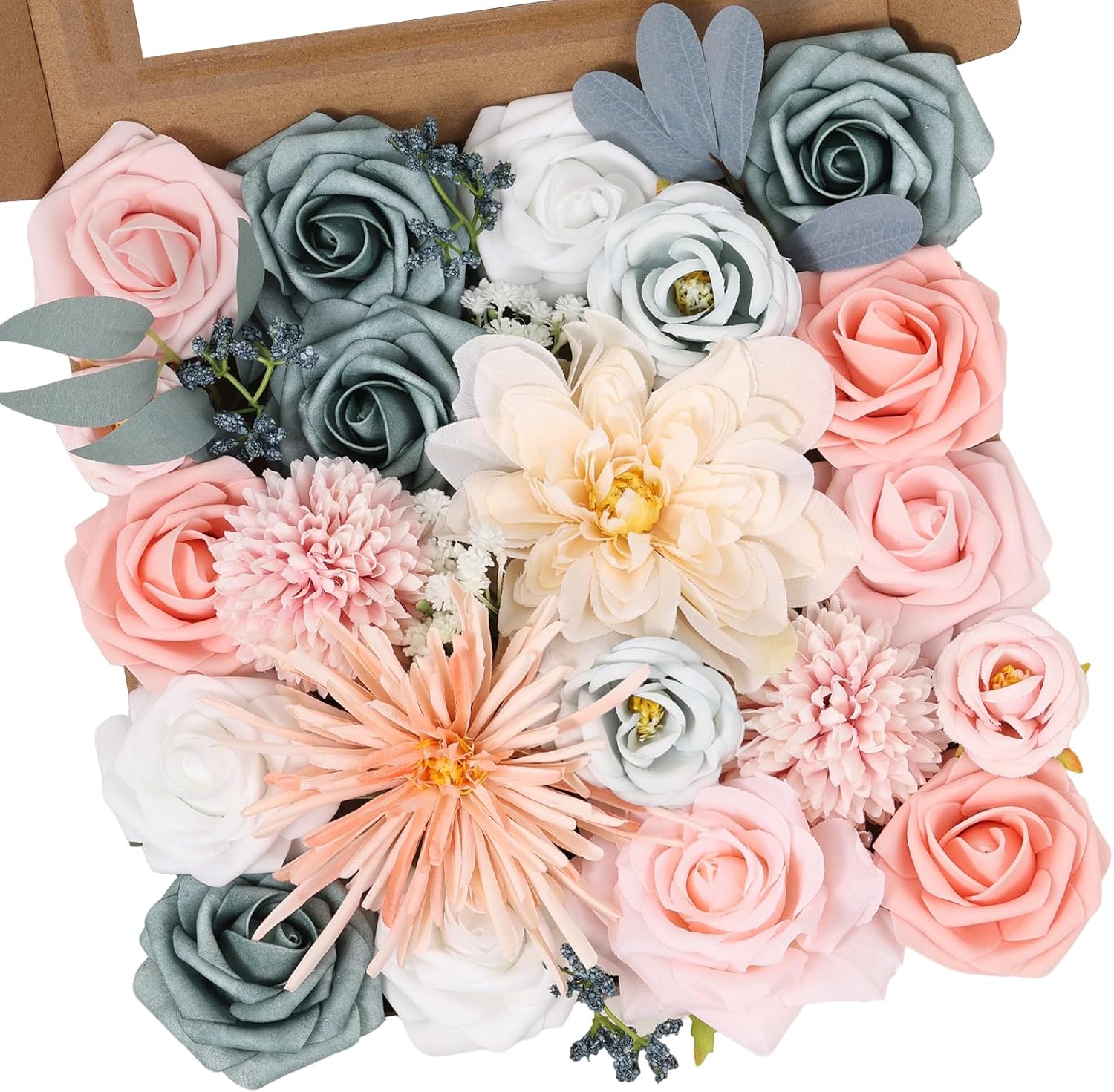 Vintage Blue Artificial Flowers — Pastel Daisy
