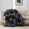 Beige Throw Pillow — 60" — Tie Dye Black